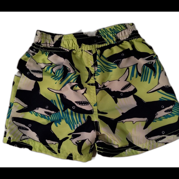 Oshkosh Bogosh‎ Toddler Boys Swim Shorts with Shark all over print Size12 Months - Picture 1 of 9